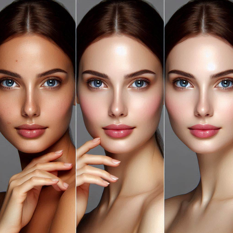 Mujer con piel trigueña vs piel blanca