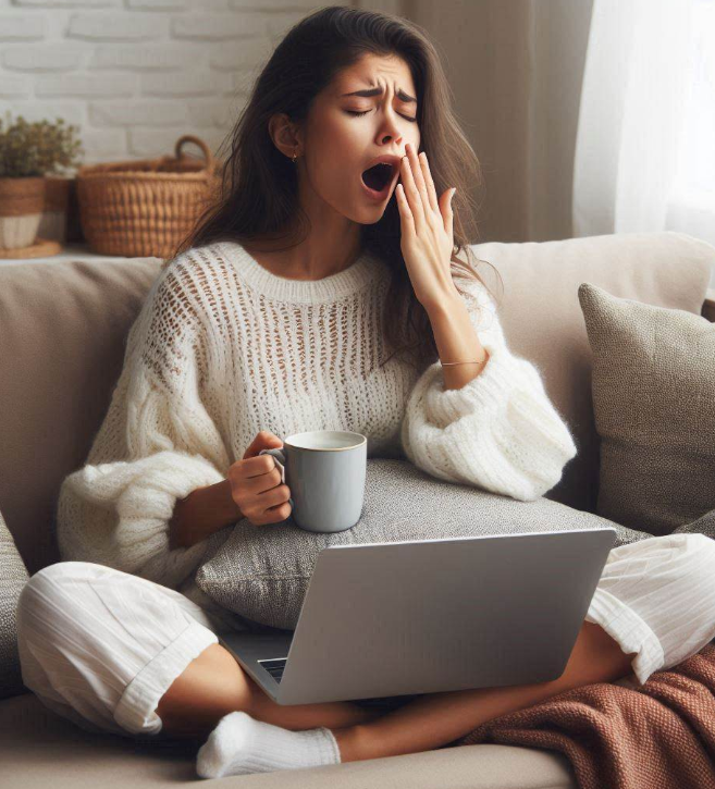 Persona con cansancio y fatiga