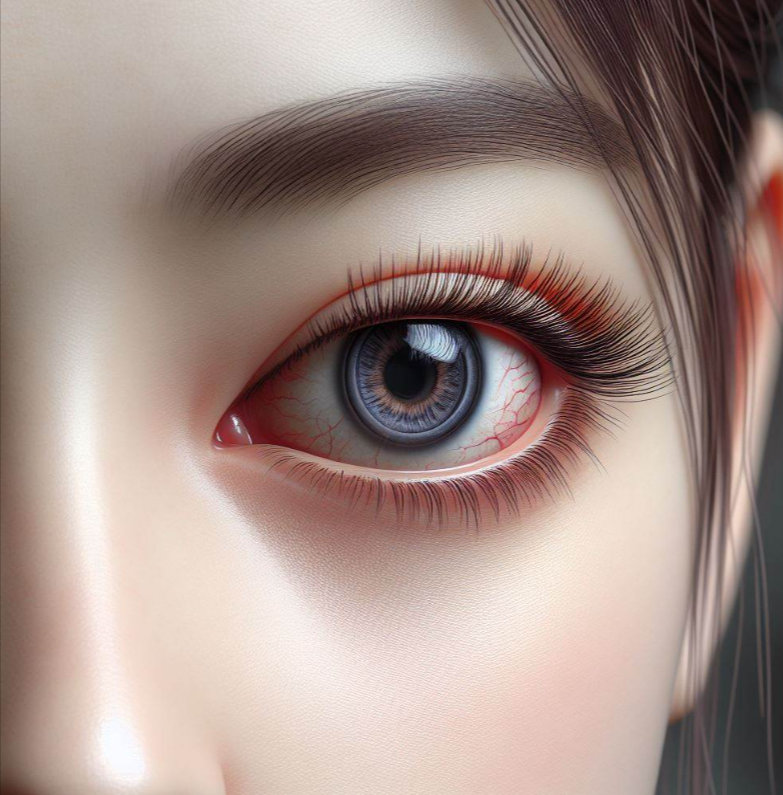 Persona que presenta carnosidad en los ojos