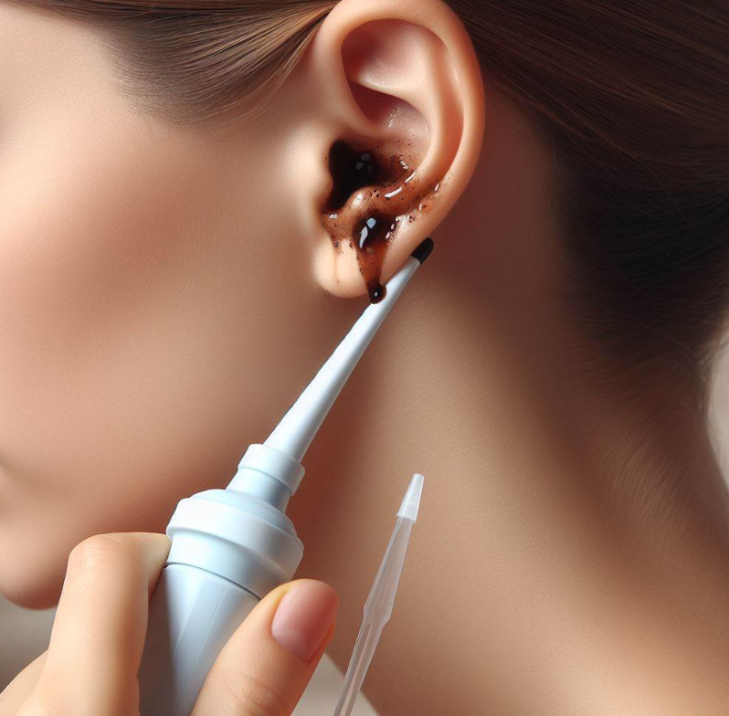 Oídos sucios con cerumen oscuro