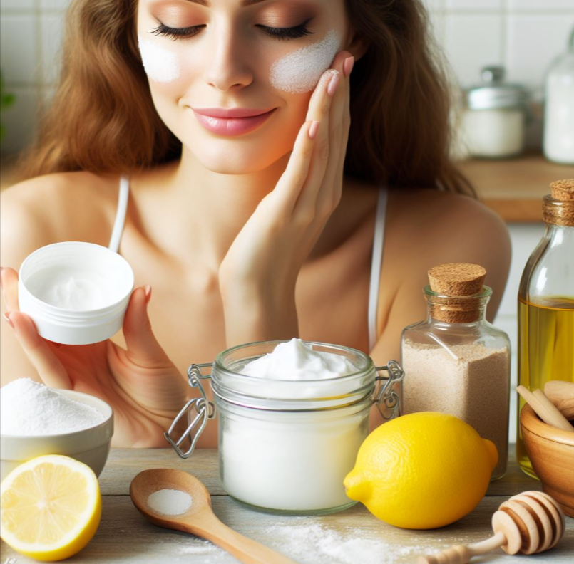 Crema casera hidratante con bicarbonato de sodio, limón, miel y vinagre de manzana