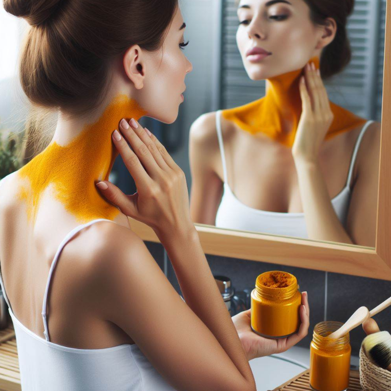Cúrcuma para eliminar las manchas en el cuello