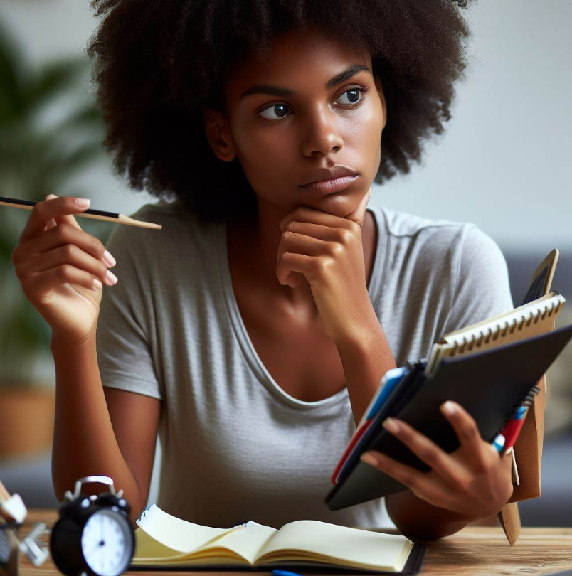 Mujer con falta de concentración y poca capacidad de organizar