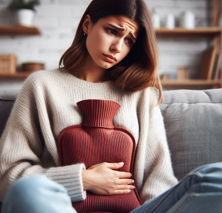 Persona con dolor de barriga