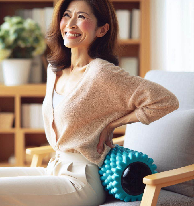 Persona con dolor en la parte baja de la espalda