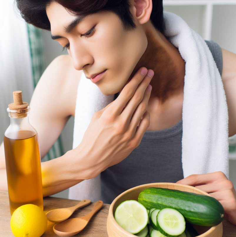 Pepino y limón para eliminar las manchas en el cuello
