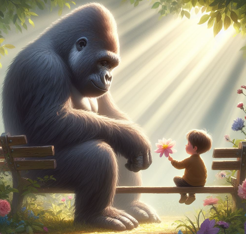 Niño y gorila