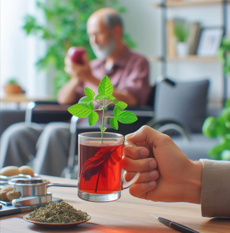 Persona que padece de problemas en el hígado que toma té de cedrón
