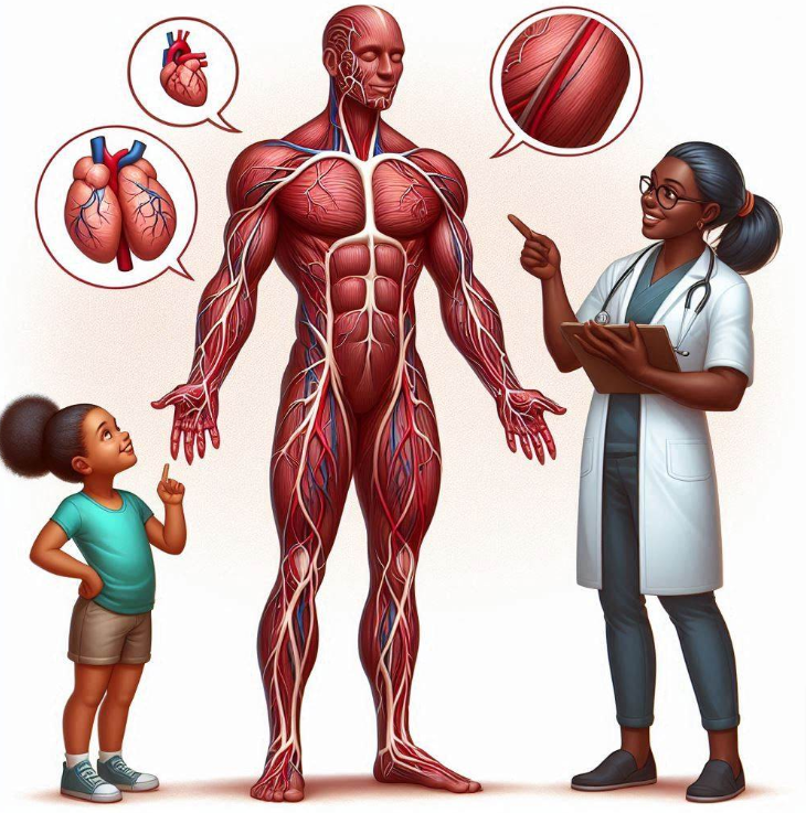 Persona a la que se le ven de manera relevante las arterias de su cuerpo