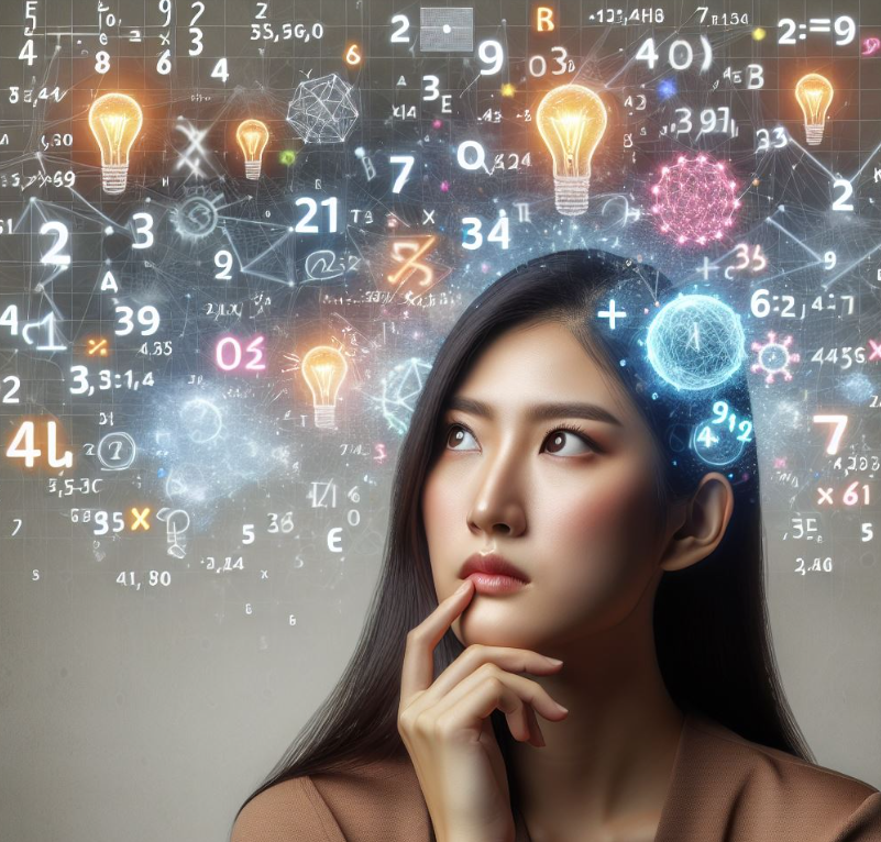 Chica que intenta resolver acertijos 