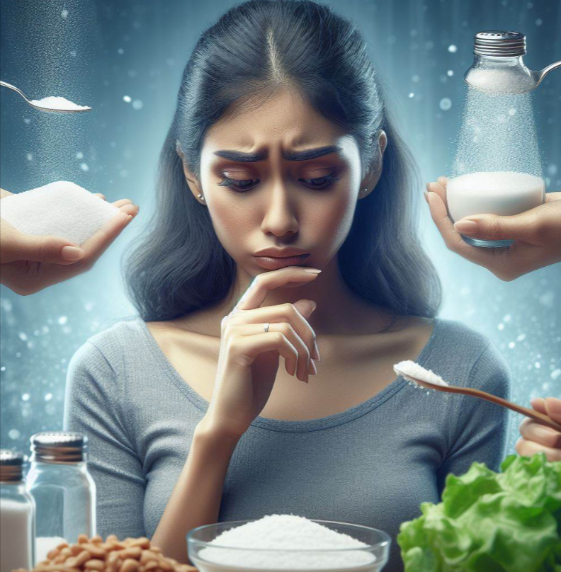Persona indecisa de consumo de sal