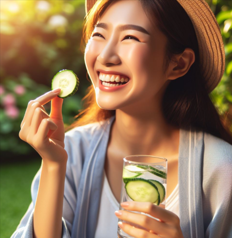Hidratarse comiendo pepino