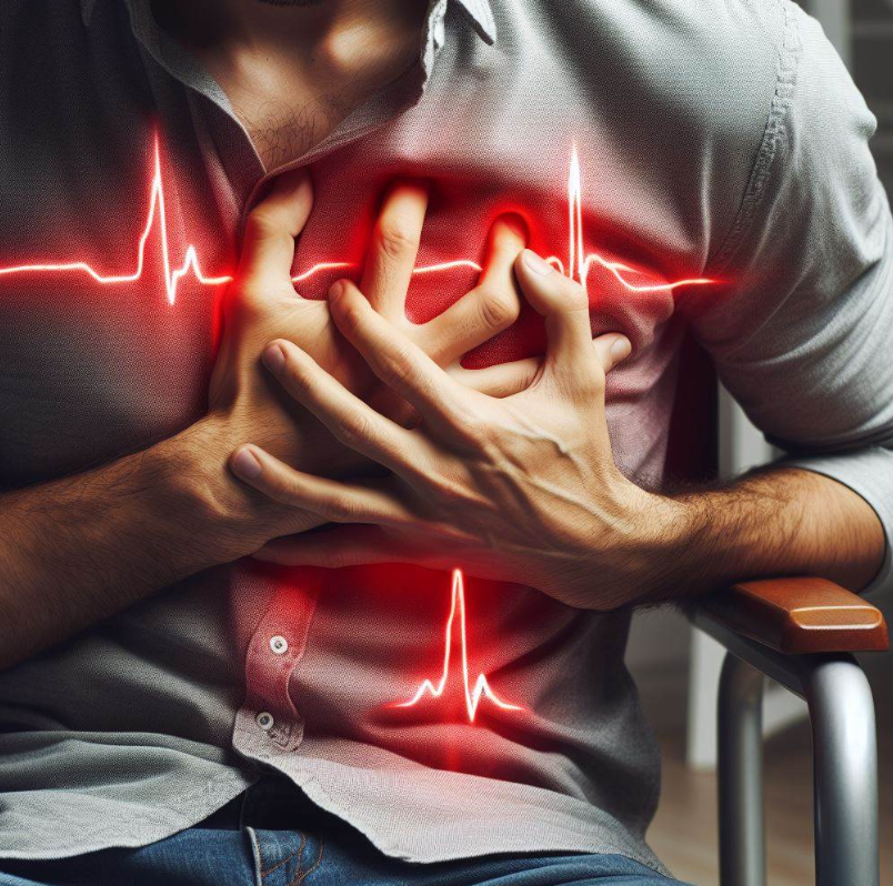 Persona que presenta problemas en la circulación y dolor en el pecho