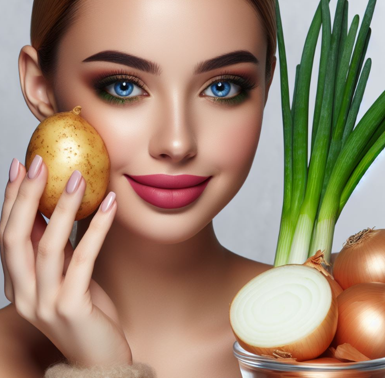 Papa y cebolla para eliminar las manchas del rostro