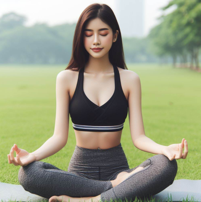 Persona haciendo yoga