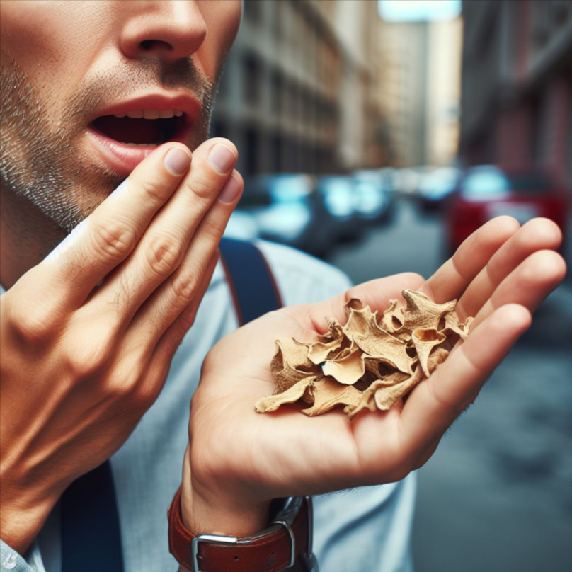 Persona que presenta mal olor en la boca