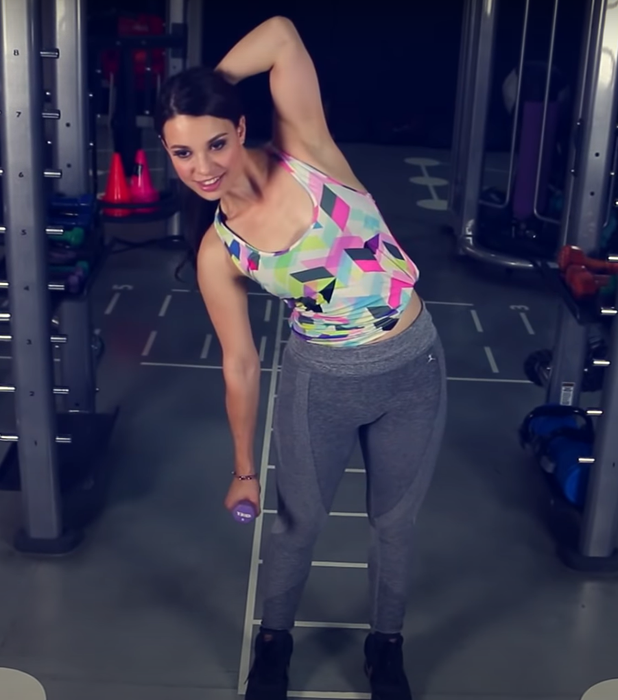 Torsión de abdomen con peso