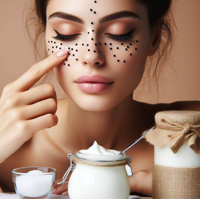 Yogur y sal para eliminar puntos negros